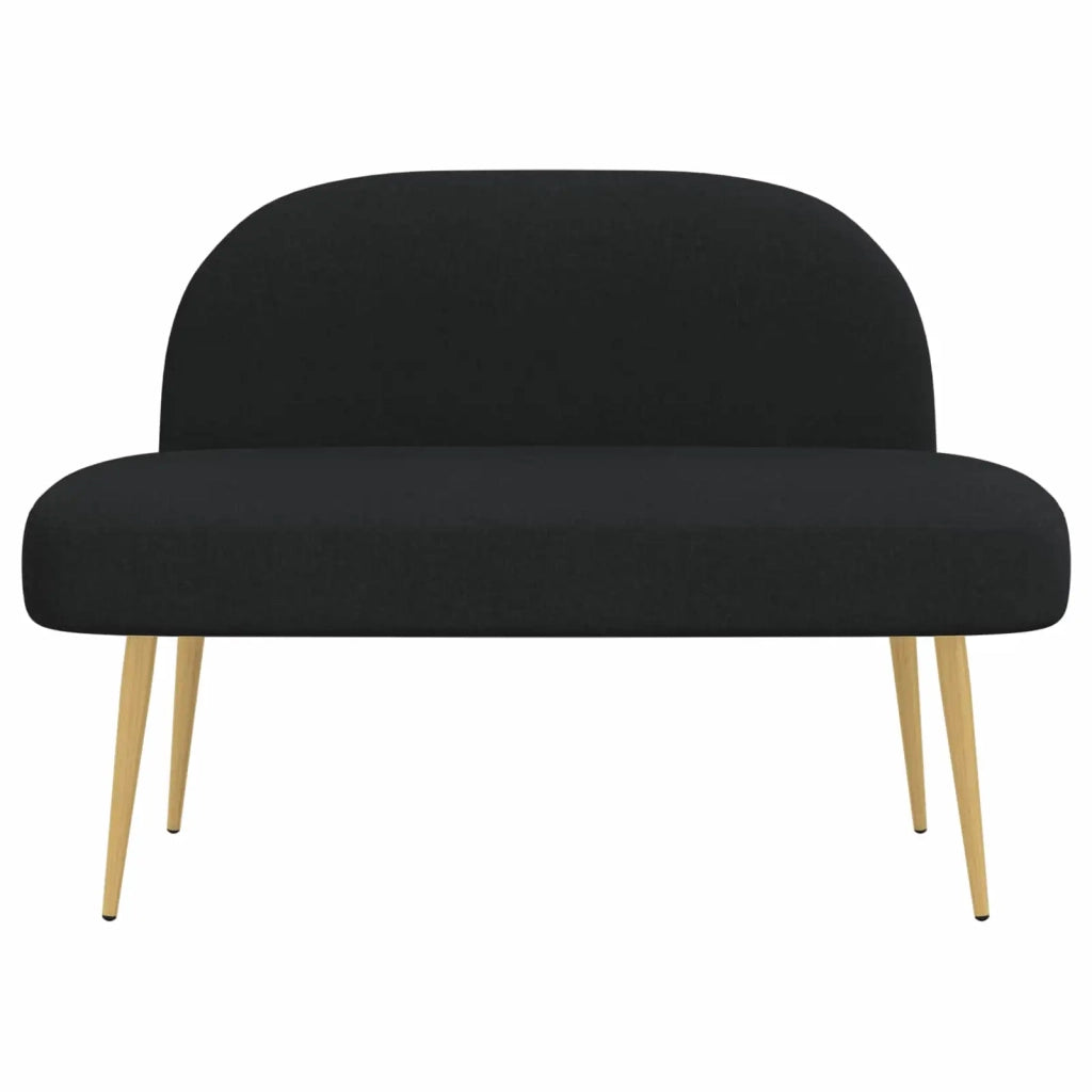 Panchina imbottita con schienale Nero 110 x 60 x 76 cm