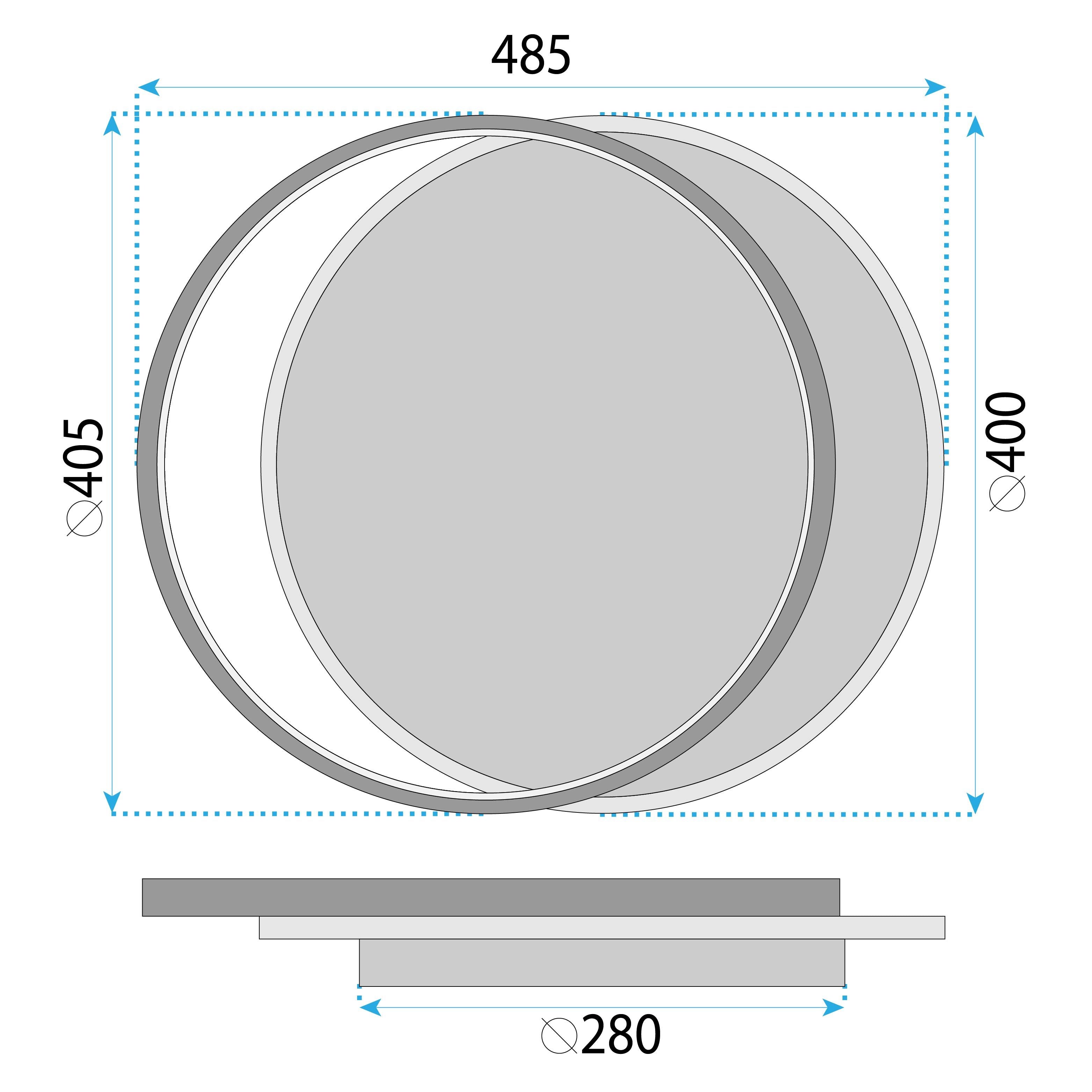 Lhj076-c Lampada Da Soffitto A Led Nera 40 Cm