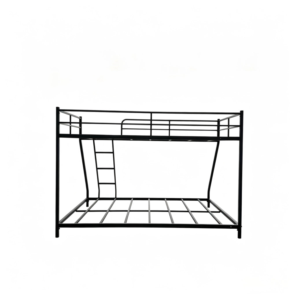 Letto a castello in metallo nero per materassi 80x190 e 130x190 cm