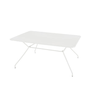 Tavolo da Giardino 150x80x75h cm in metallo Cara Bianco
