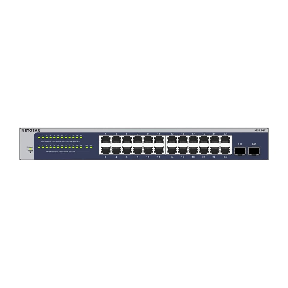 Switch Gigabit gestito NETGEAR GS724Tv6 (GS724T-600EUS) 26 porte