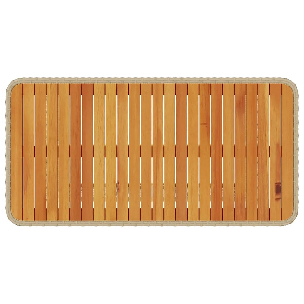 Set da Pranzo per Giardino Beige polyrattan 42007923