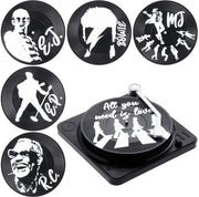 Vinyl 6-pack supporti in vinile, supporti retro con holder per dischi, decorazione per dischi, supporto antiscivolo isolato per bevande calde e fredde, caffè, casa e bar