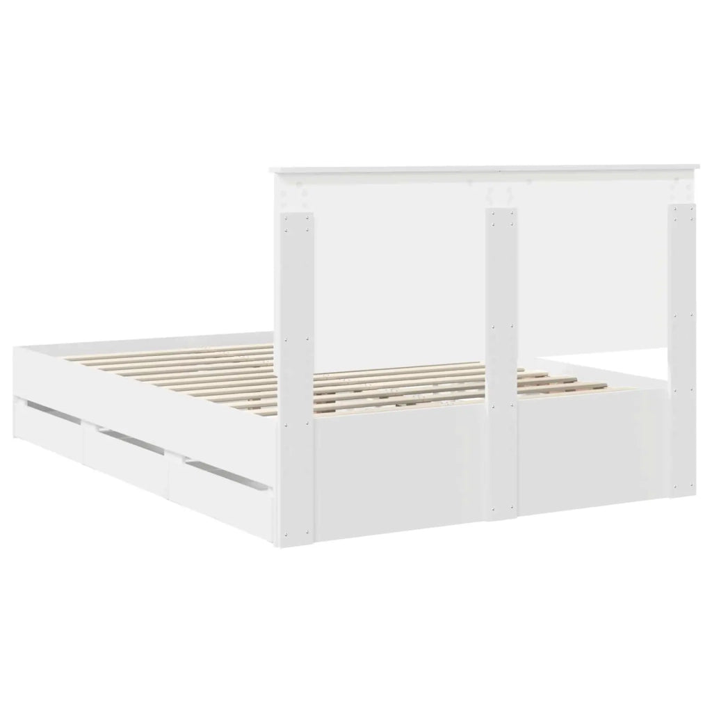 Struttura del letto Bianco 140 x 190 cm Legno Ingegnerizzato
