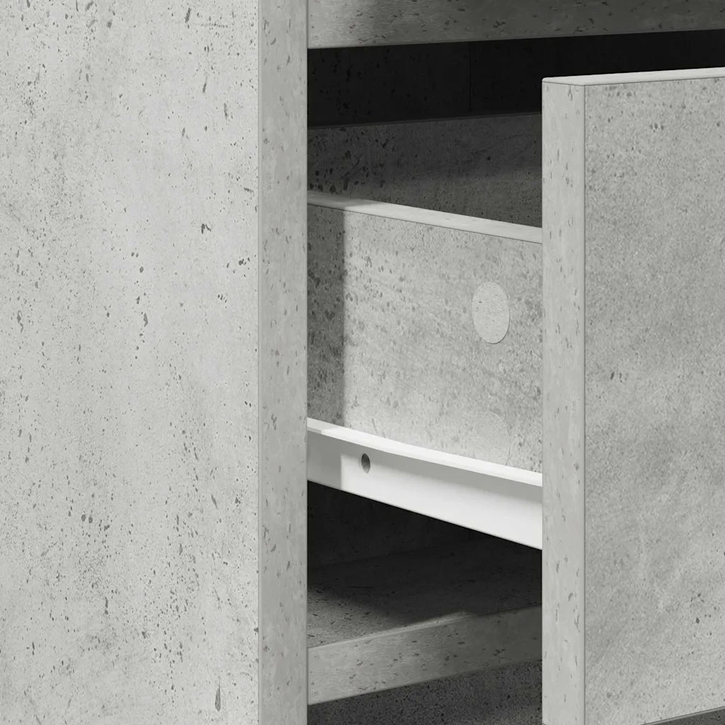 Tavolo da Trucco con cassetto 3 pcs Grigio Legno multistrato 3334248