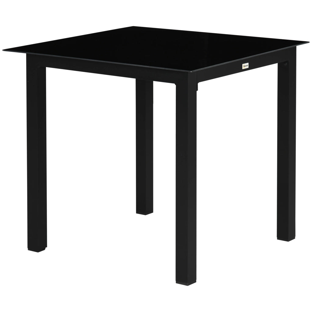 Tavolo da giardino ¨C Minimal ¨C 80x80x74 cm, nero, polyrattan