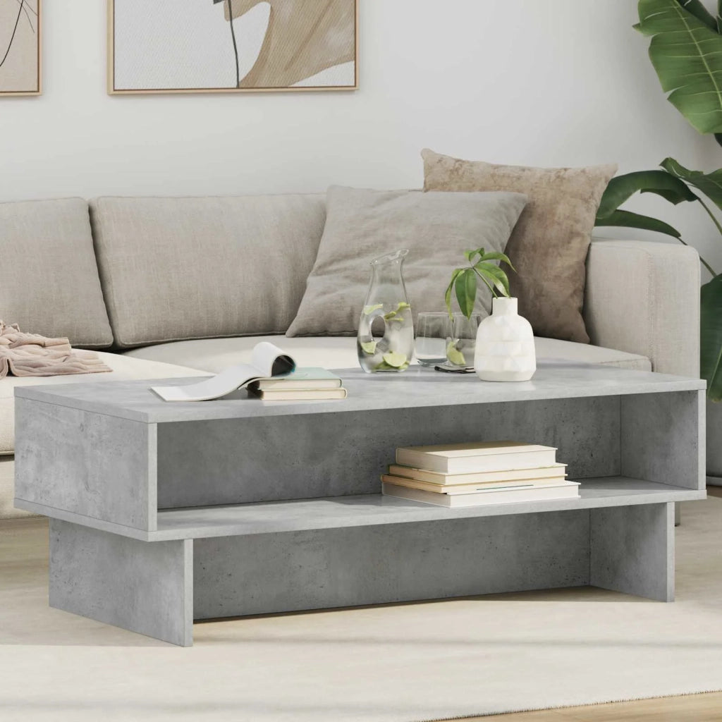 Tavolino da salotto Grigio cemento 100 x 46 x 35 cm 8000239