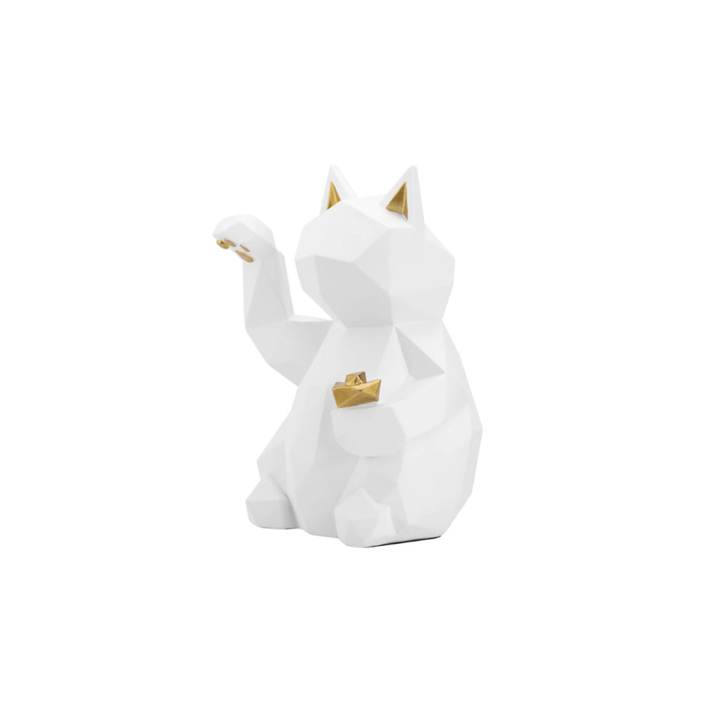 Decorazione interni Modello Lucky Cat Versione moderna del Maneki-neko Bianco TechKidz