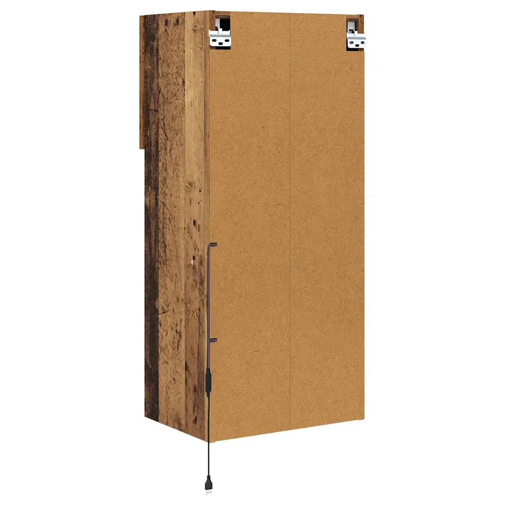 Mobiletti TV a parete 2 pcs Legno vecchio 40,5 x 30 x 90 cm 882955