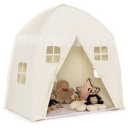 Tenda da gioco per bambini 143 x 100 x 155 cm spazio confortevole design pratico cotone bianco 20_0014296