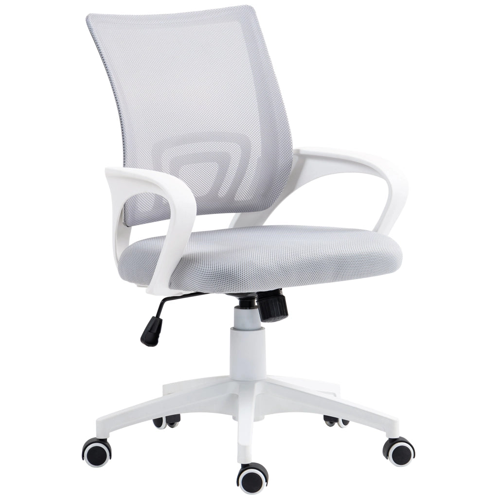Sedia da ufficio girevole con rete ¨C zephmum ¨C grigio, altezza regolabile