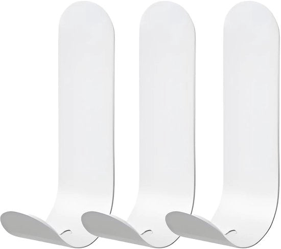 Haken Self-Leveranti - 3 Pezzi - Acciaio Inossidabile - Senza Forare Buchi - Haken con Adesivo Forte - Adatto per Bagno/Cucina - 6cm x 2,5cm - Gancio