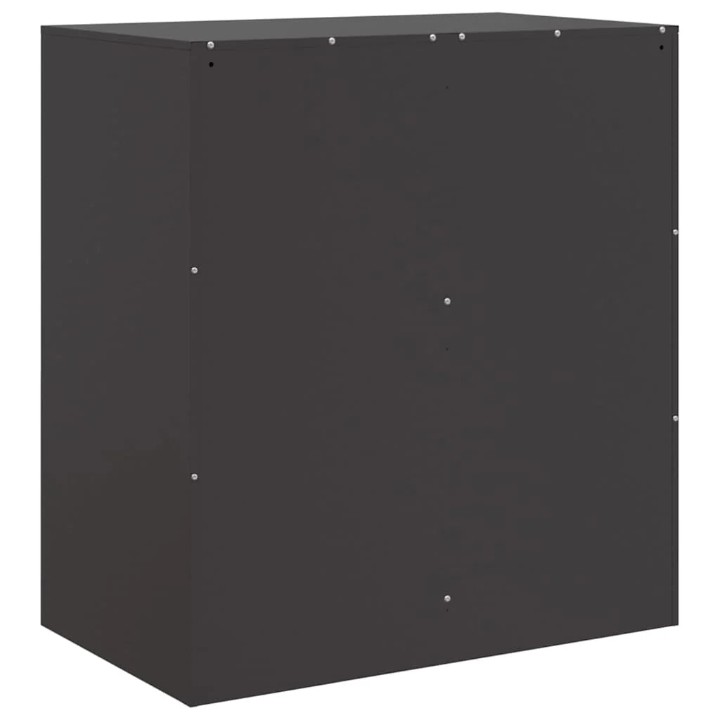 Buffet credenza cassettiera armadio mobile contenitore organizer per cucina soggiorno salotto 67 x 39 x 73 cm acciaio nero 02_0036014