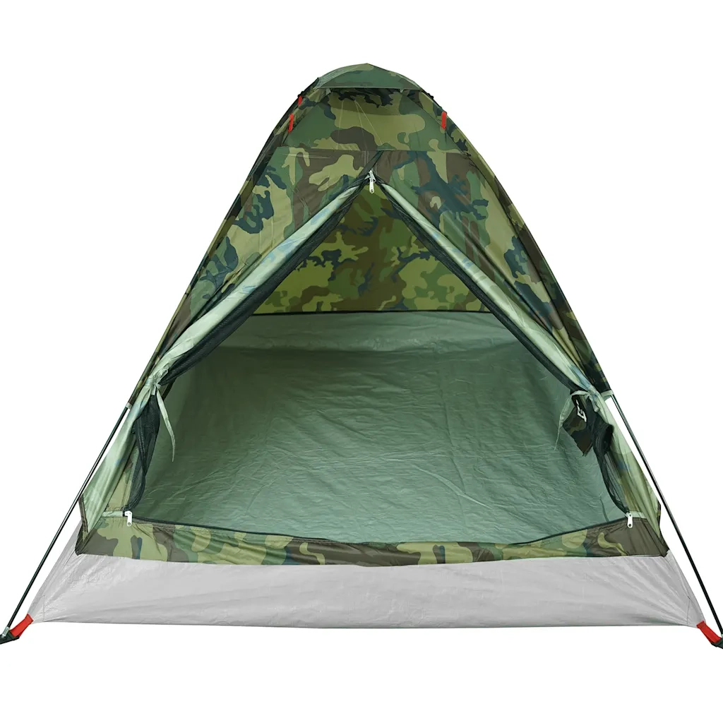 Tenda da Campeggio a Cupola 2 Persone-Tenda per Escursionismo Mimetica Impermeabile 388745