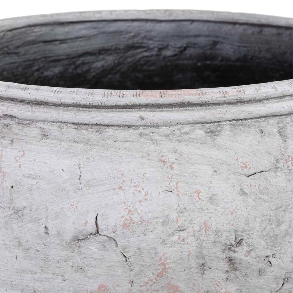 Vaso in fibra di vetro bianco 43,5x43,5x32 cm
