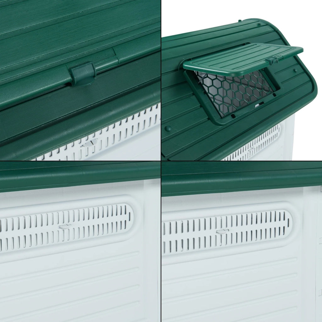 Cuccia per cani 87 x 72 x 75 cm bianco verde 03_0010199