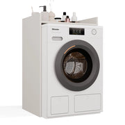 Mobile bagno per lavatrice POLA NP cashmere beige ripiano scaffale per bagno