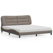 Letto con Materasso Hvar Tortora 180x200 cm in Tessuto 3208552