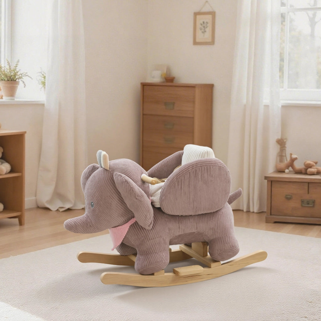 Dondolo per Bambini con Suono ¨C Zephmum ¨C Legno Naturale