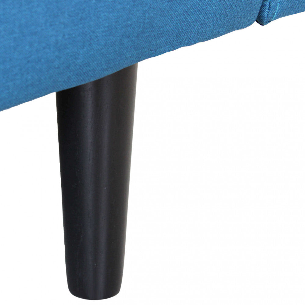 Divano Letto Anson 194x83x74 cm in Tessuto Blu melange