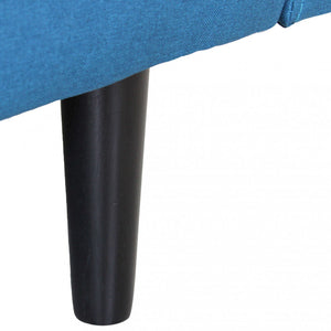 Divano Letto Anson 194x83x74 cm in Tessuto Blu melange