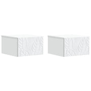 Mobiletto da notte a muro 2 pcs Bianco 49 x 34,5 x 20 cm 898786