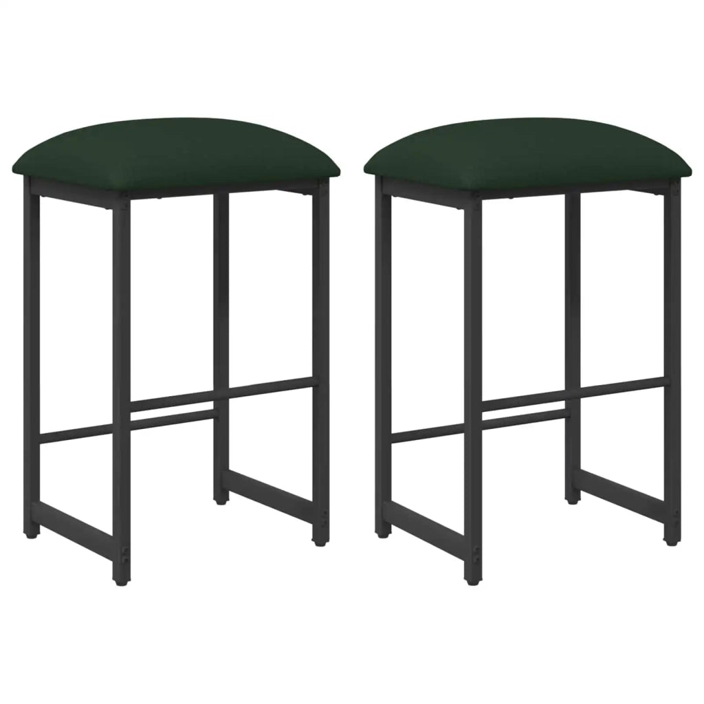 Sgabello da bar 2 pcs Verde Scuro 40 x 32 x 74 cm 8006224