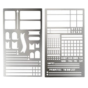 Set di Schedari in Acciaio Inossidabile - 2 Pezzi - Dimensioni 17,8 x 10,2 cm - Schedari per Giornalismo