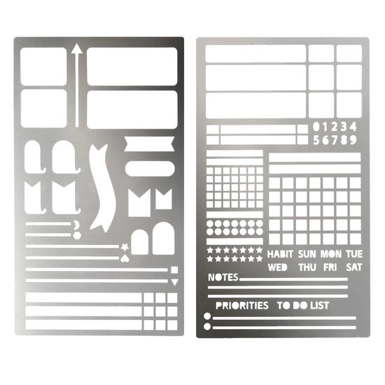 Set di Schedari in Acciaio Inossidabile - 2 Pezzi - Dimensioni 17,8 x 10,2 cm - Schedari per Giornalismo