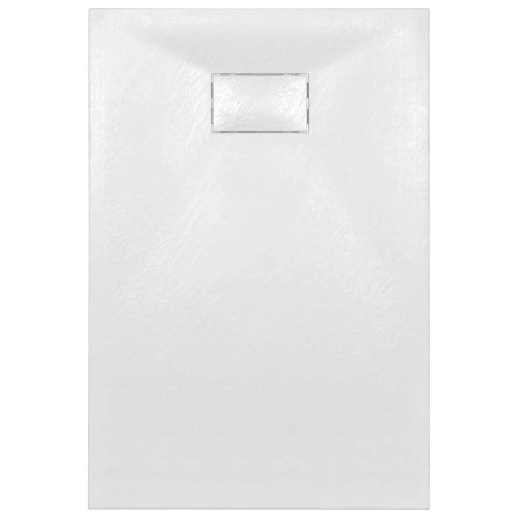 Piatto doccia rettangolare per bagno casa interno foro di scarico standard 9 cm SMC 120 x 70 cm bianco 02_0003446