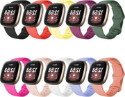 Cinturino Sport Silicone Flessibile a Colori Solido per Fitbit Versa 3 / Fitbit Sense - Compatibile con Versa 4 / Sense 2 - Donna Uomo