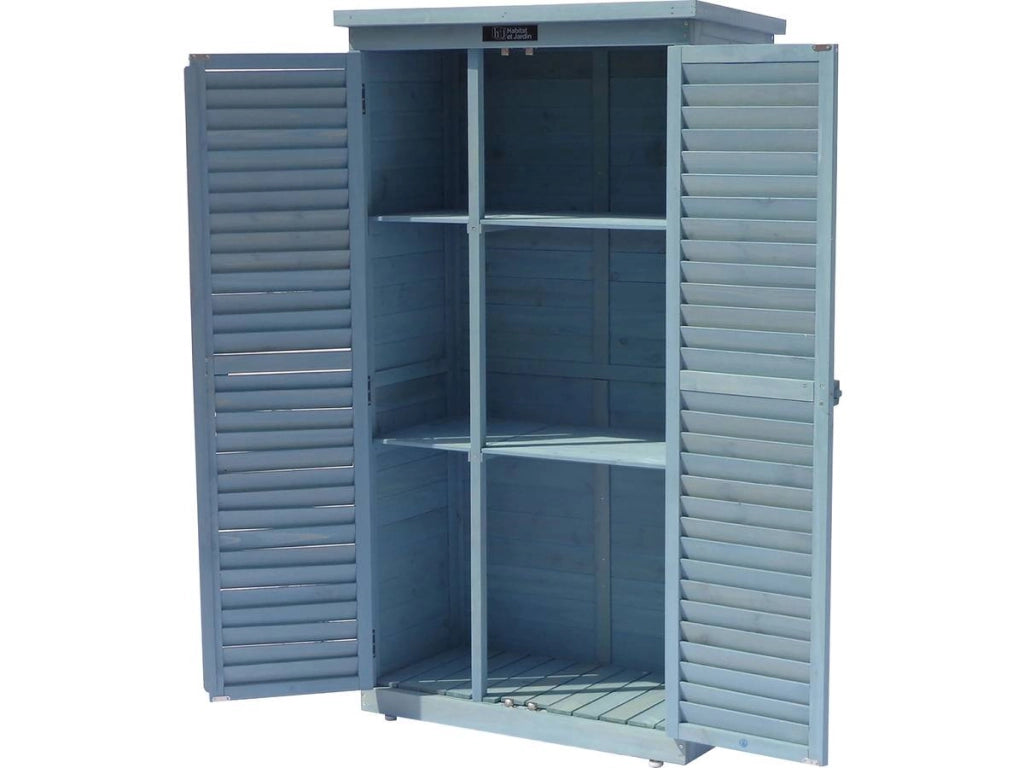 Armadio da giardino "Space" - 87 x 46,5 x 160 cm - Blu cielo