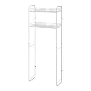 Scaffale sopra lavatrice bianco con 2 ripiani portaoggetti in kit montaggio