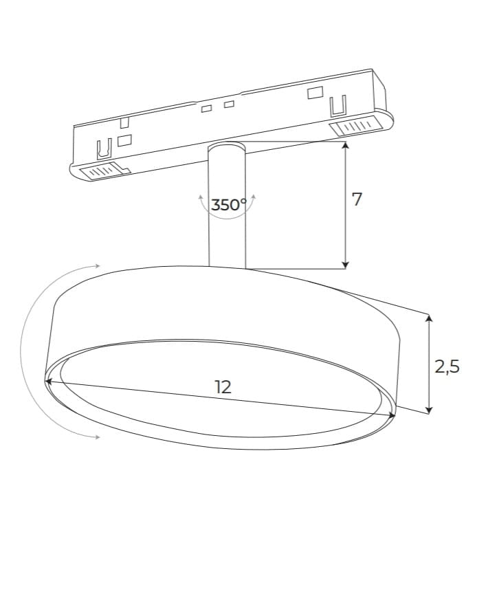 Faretto magnetico Zigbee bianco 12W 855lm CCT Maxlight