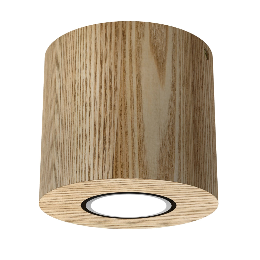 Spot soffitto tondo Ø10 legno chiaro 1xGU10 Luminex