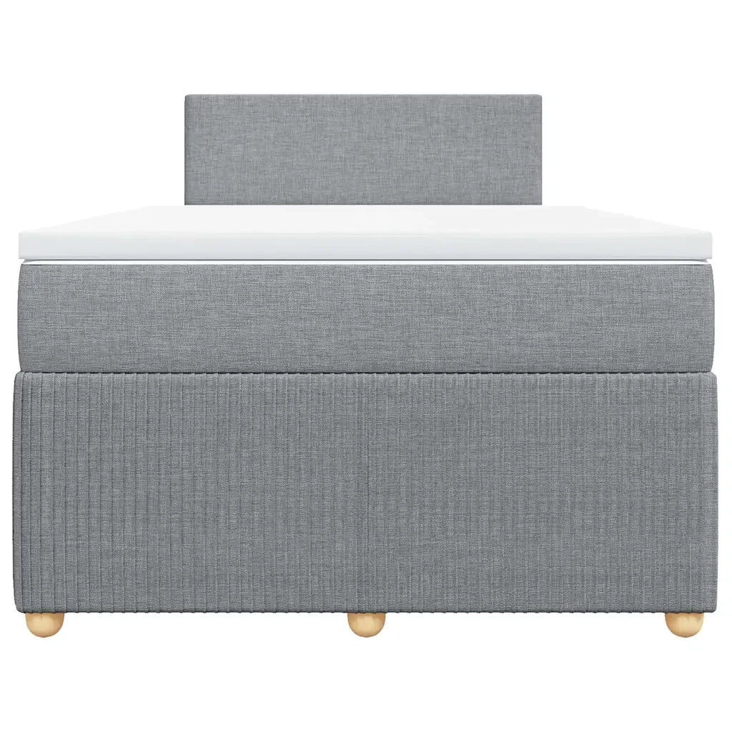 Giroletto a Molle con Materasso Grigio Chiaro 120x200cm Tessuto 3287416