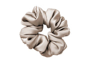 Scrunchies Elastico Per Capelli Crespi 100% Seta In Tinta Unita - Scrunchies - Tortora
