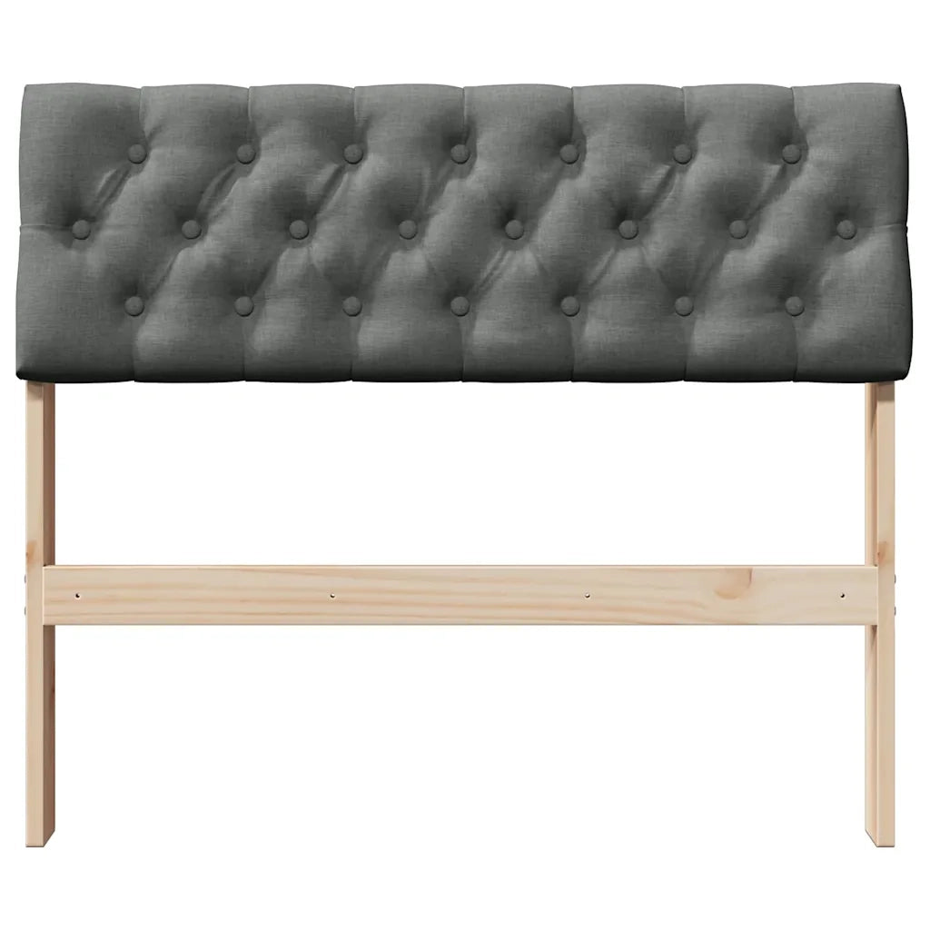 Testiera imbottita Grigio scuro 90 cm Pino massello