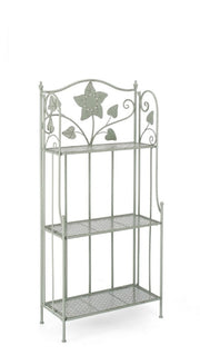 Scaffale 3 Ripiani 60x28x127 cm Harriet in Acciaio Salvia