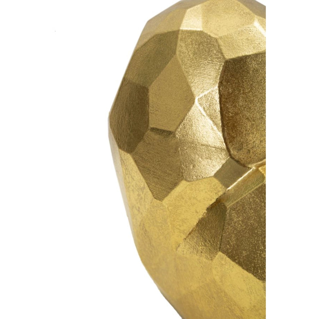 Vaso Decorativo Cuore 17, Oro, Poliresina, 19x9x18 cm