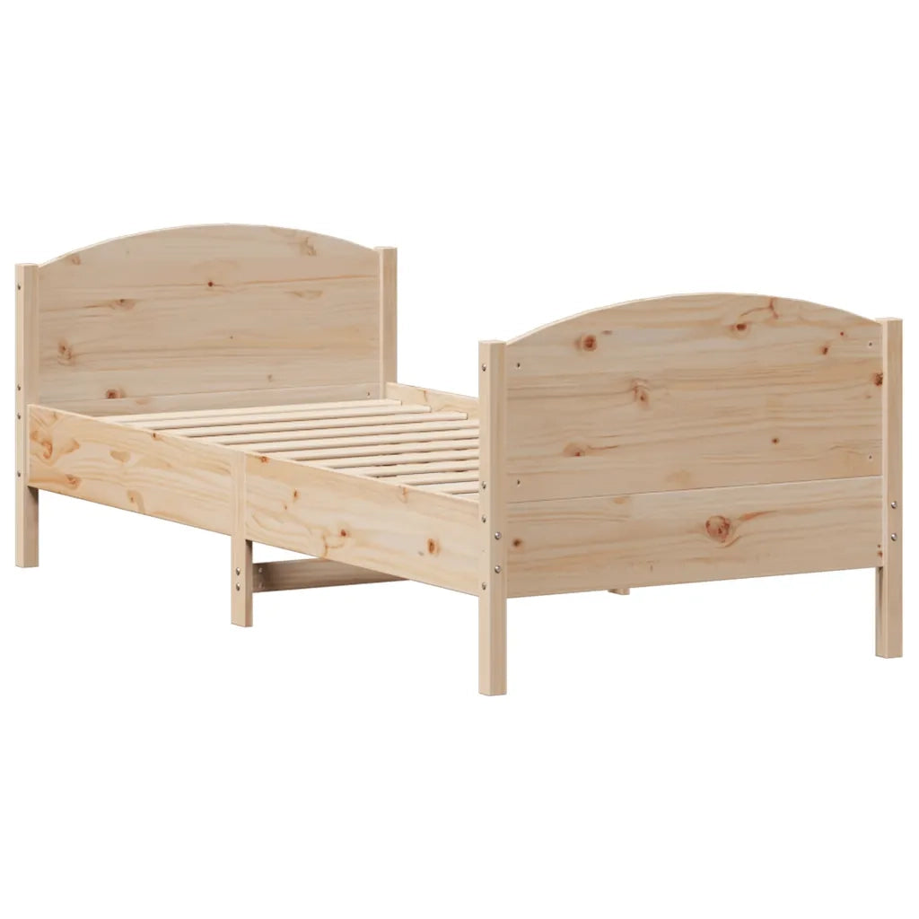 Letto singolo | Letto per adulti | Letto senza Materasso 90x190 cm in Legno Massello di Pino