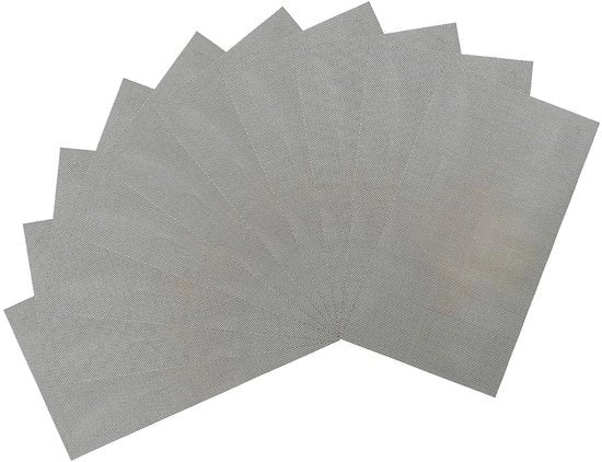 Set di Reticoli a Maglia 120 10 Pezzi - Acciaio Inox 304 - Multifunzionale - Filtro Insetticida - Tela di Rete - Durevole e Resistente alle Sollecitazioni - 20x10cm - Rete di Acciaio Inox
