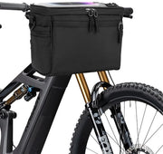 Stuurtas Acquaplanato, Touchscreen, Adattatore di Sterzo, Cinturino di Spalla Rimovibile, Adatto per Biciclette e Biciclette Elettriche, Nero, Grande, Poliestere, Fissaggio al Manubrio