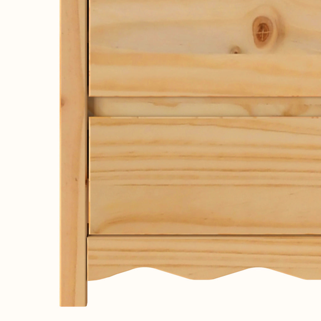Cassettiera "DRAMMEN" 76,5x40x91 cm Legno Massello di Pino