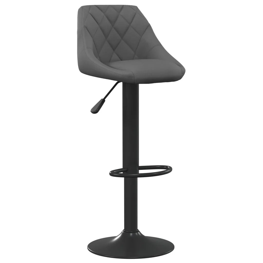 Sgabello da Bar Grigio Scuro in Velluto cod mxl 60970