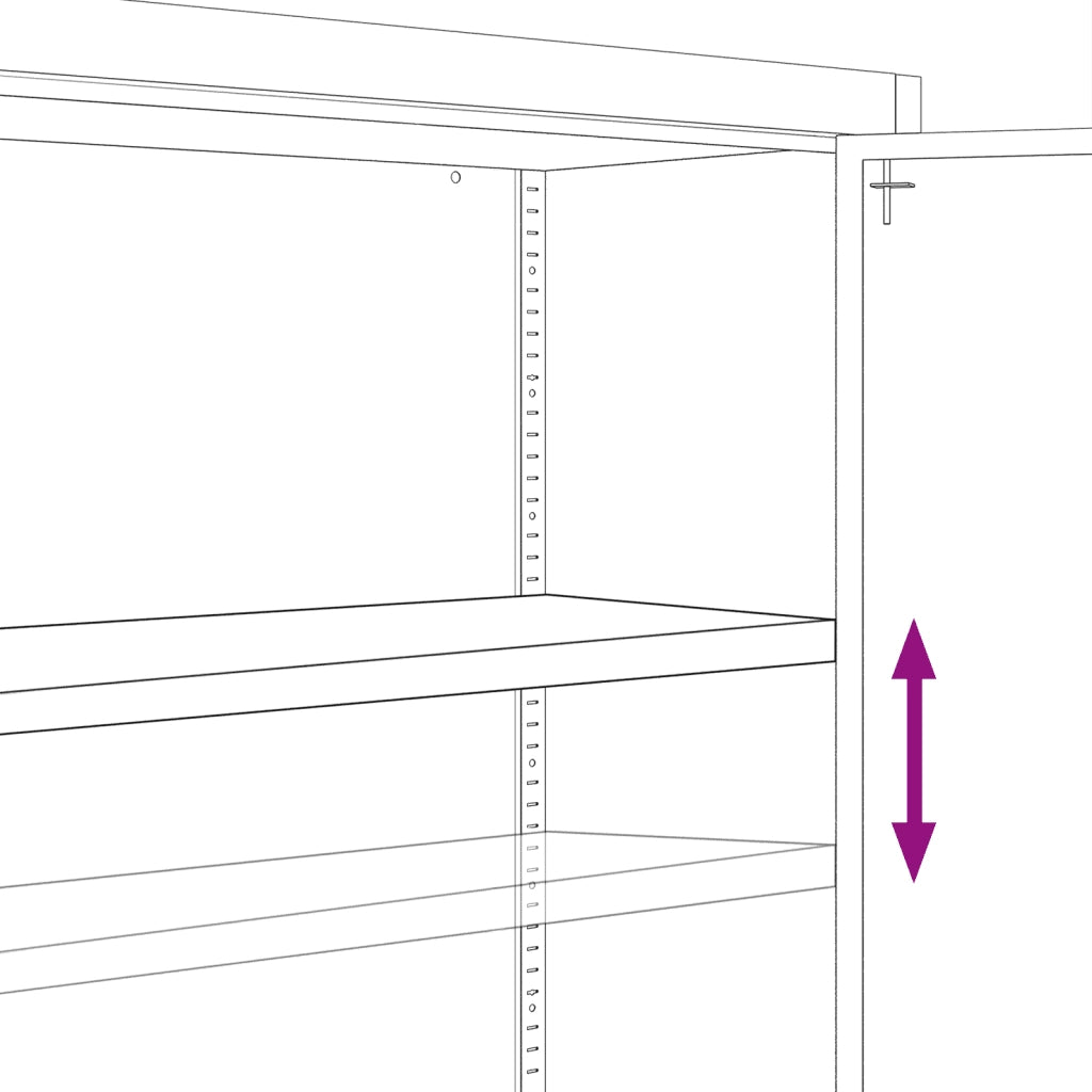 Armadio Classificatore Antracite 90x40x70 cm in Acciaio CFW6398564
