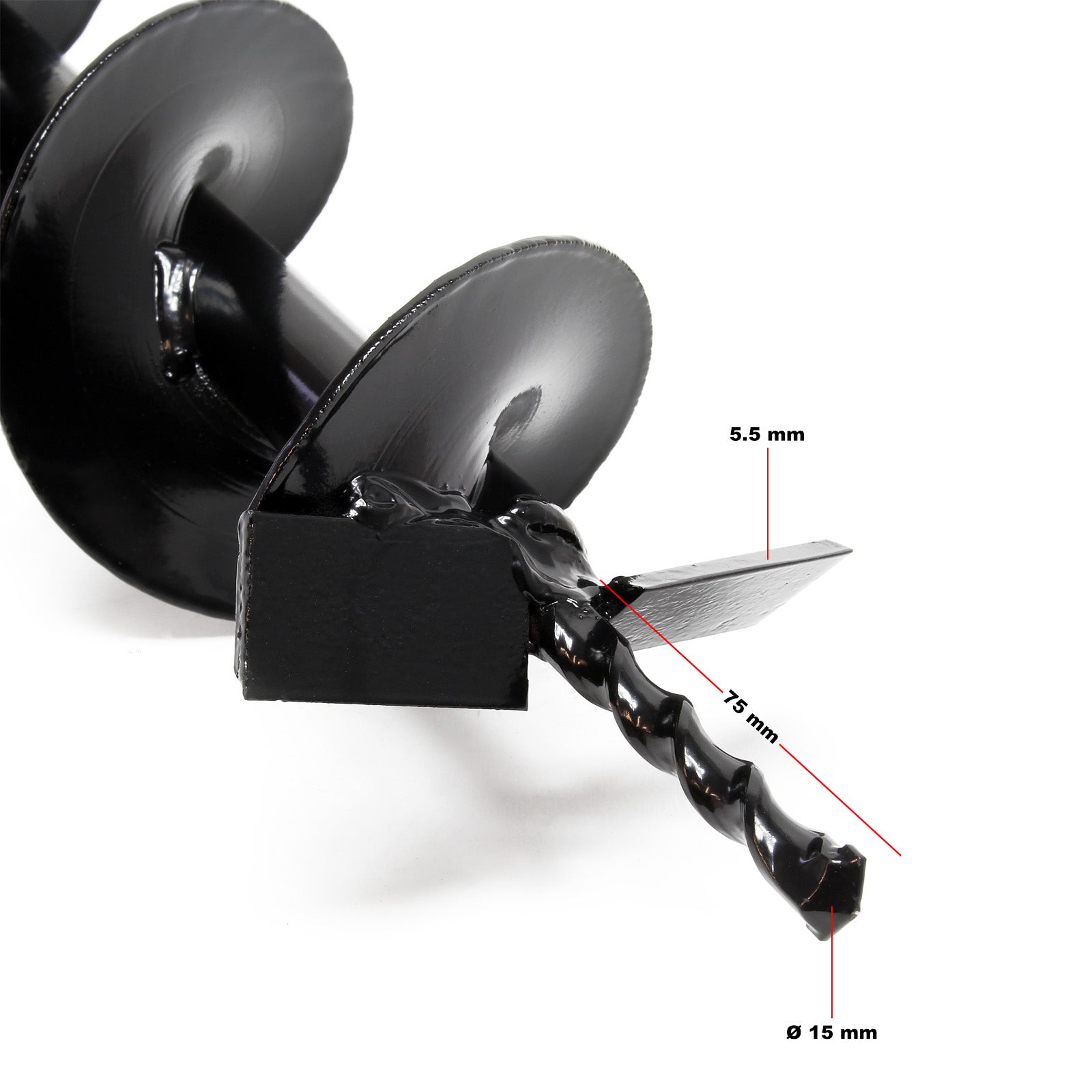 Punta elicoidale per trivella in ghisa 100mm coclea di ricambio per mototrivella