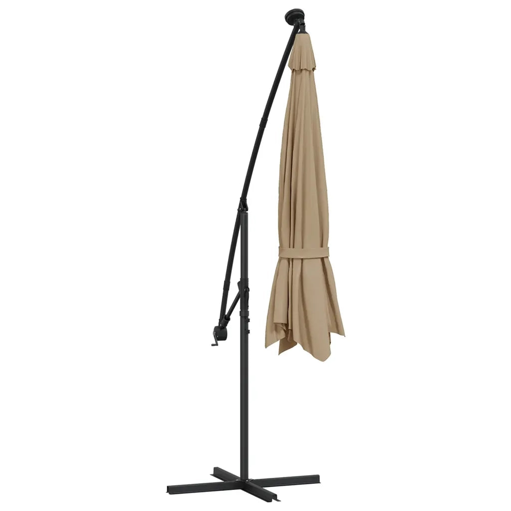 Ombrellone a Sbalzo con LED e Palo in Metallo 350 cm Talpa
