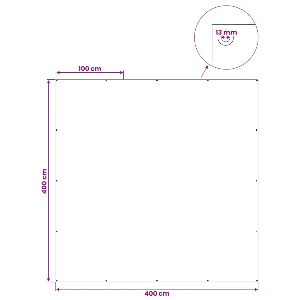 Telo con Occhielli Blu 4 x 4 m 260 gsm PE 42039516