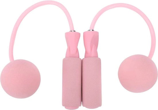 Allenatore di Salto con Manubrio Flessibile e Base Solida, Trampolino Senza Fili per Fitness, Uso in Camera da Letto o Ufficio, colore Rosa.
